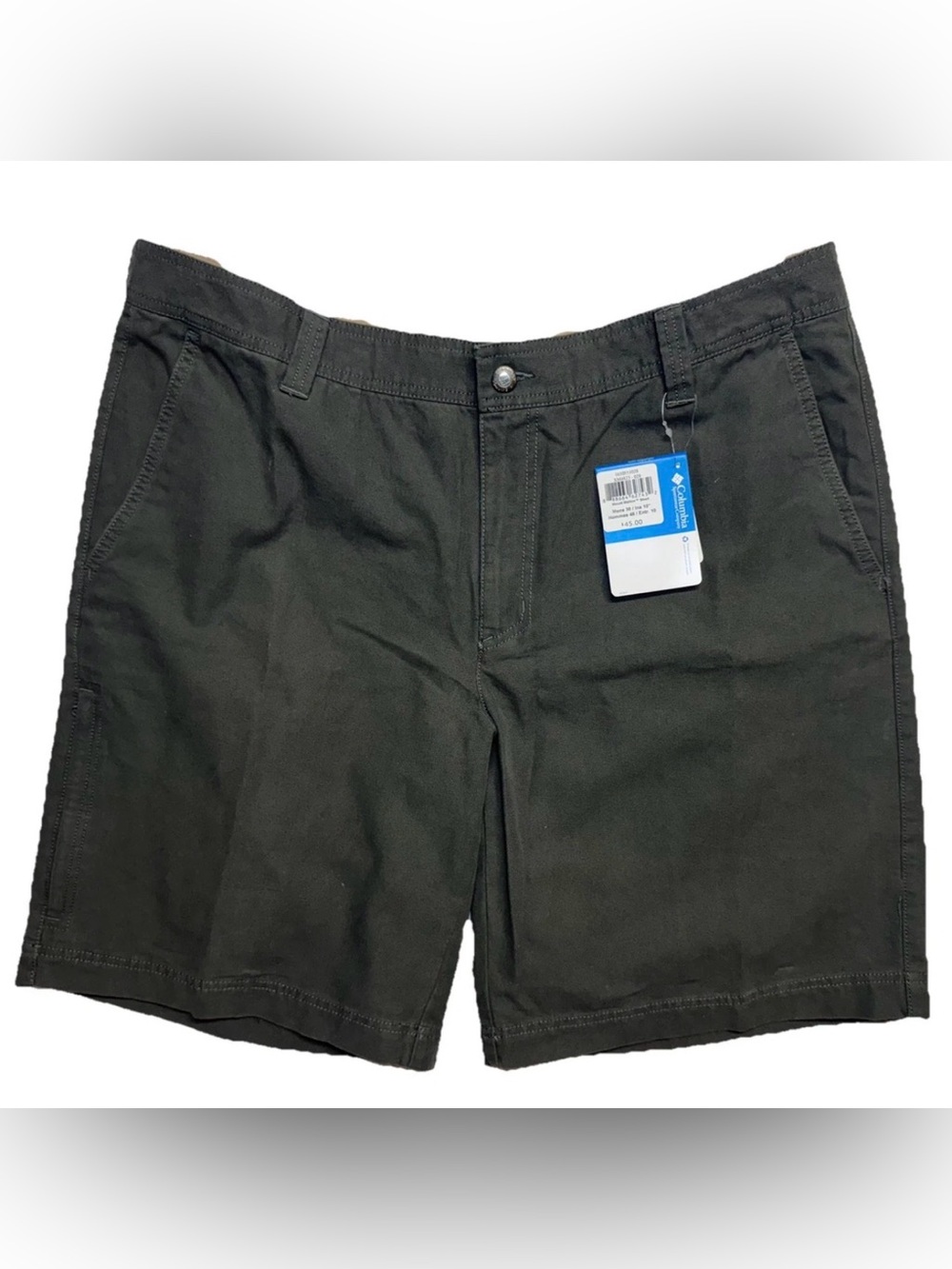 Columbia Classic Zip Flat Front Washed Out Shorts Men’s 38 Dark Blue NWT $45